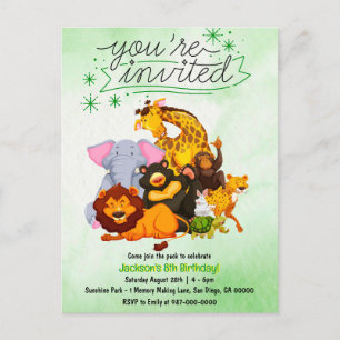 Únete a la manada Invitación de fiesta de animales