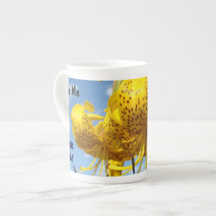 ¡Únete a mí para tomar té! Taza de porcelana de hu
