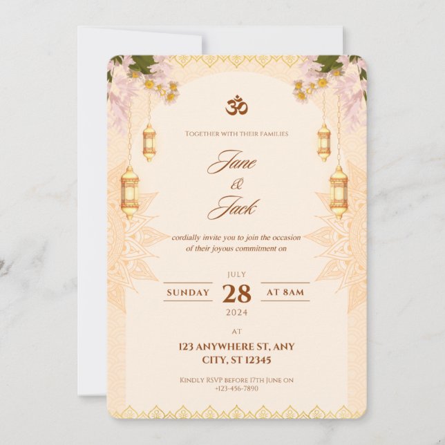 Únete a nosotros - Invitación de Boda (Anverso)