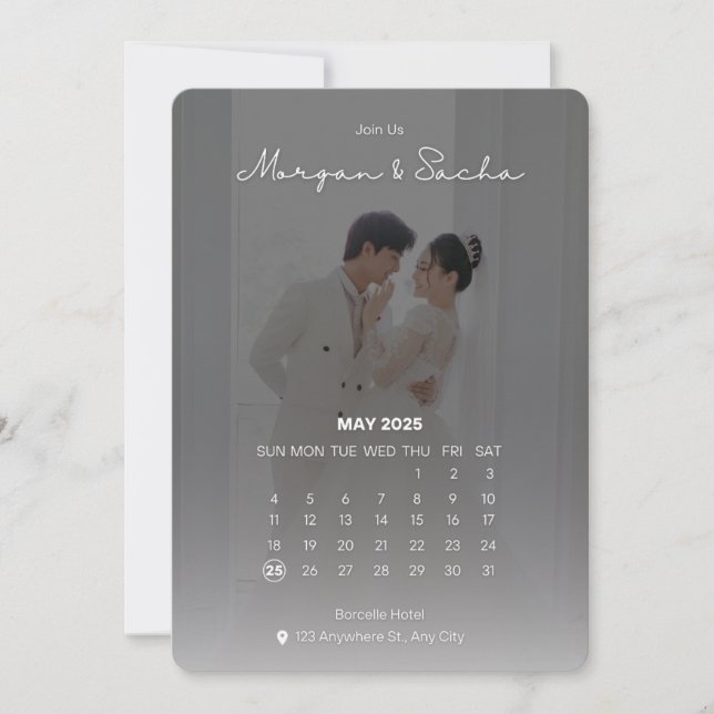 Únete a Nosotros - Invitación de Boda (Anverso)