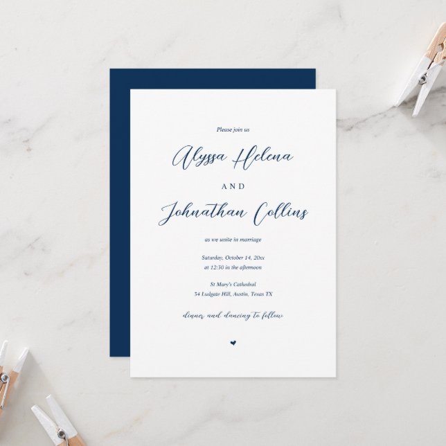 Únete a nosotros, la invitación a la boda de la ig (Anverso/Reverso In Situ)