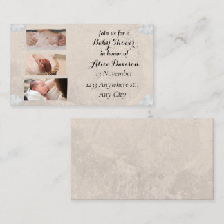 Únete a nosotros para obtener una tarjeta Baby Sho