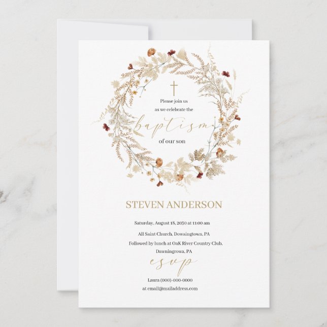 Únete a nosotros para una invitación al bautismo (Anverso)