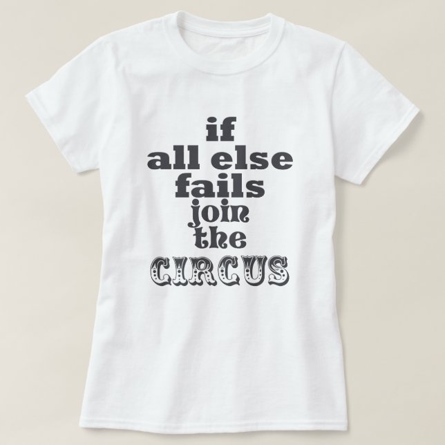 ÚNETE AL CIRCO, CITA DIVERTIDA, Camiseta (Diseño del anverso)