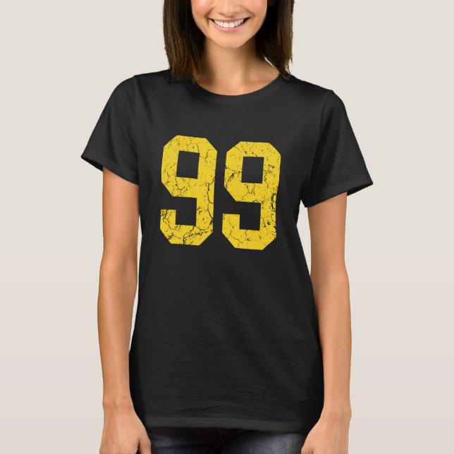Uni de jugador de Jersey número 99 de oro brillant (Anverso)