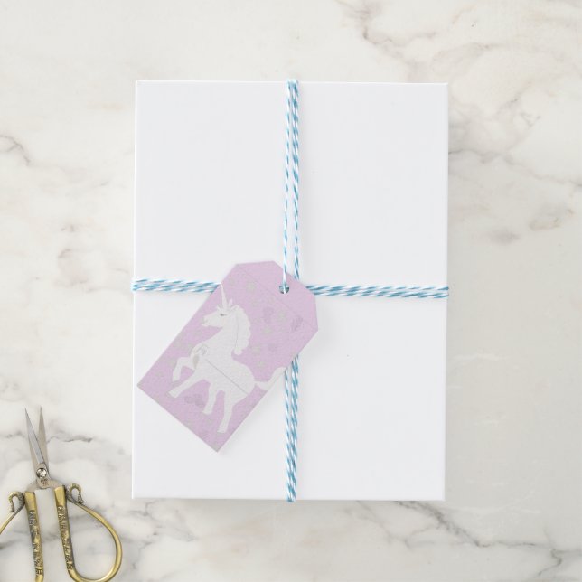 Uni Unicorn. Etiqueta para regalos (Con cuerda)