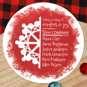 Única tarjeta de vacaciones en blanco, rojo y turq