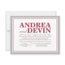 ÚNICAMENTE Invitaciones A La Recepción De Bodas Gr