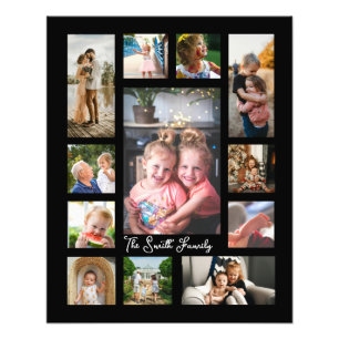 Único montaje simple de 12 Collages de fotos Minim