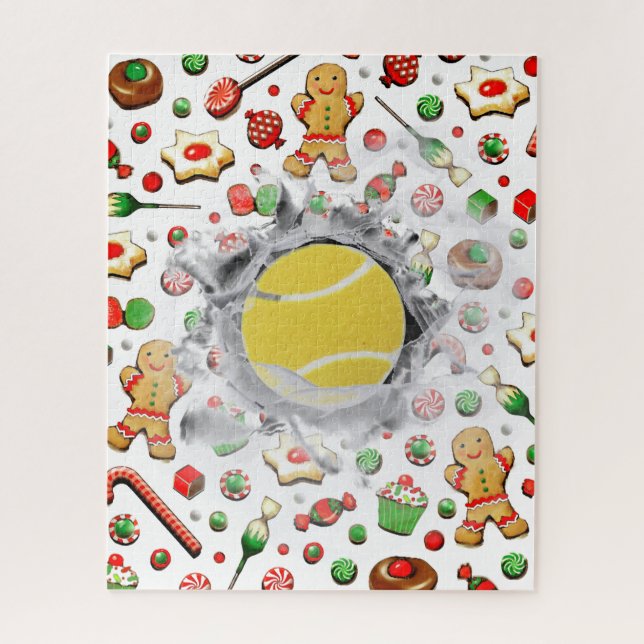 Único regalo de vacaciones de tenis rompecabezas (Vertical)