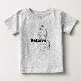 Unicorn Believe Design - Camiseta Baby Fine Jersey