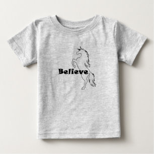 Unicorn Believe Design - Camiseta Baby Fine Jersey