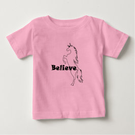Unicorn Believe Design - Camiseta Baby Fine Jersey