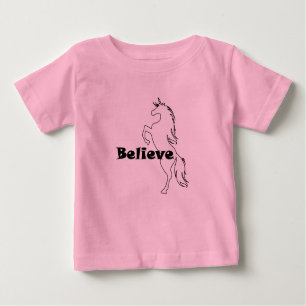 Unicorn Believe Design - Camiseta Baby Fine Jersey