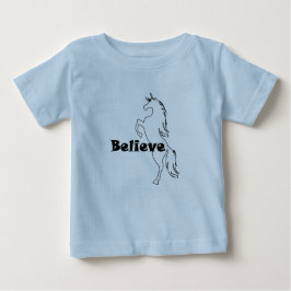 Unicorn Believe Design - Camiseta Baby Fine Jersey