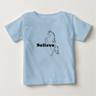 Unicorn Believe Design - Camiseta Baby Fine Jersey