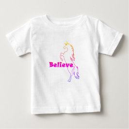 Unicorn Believe Design - Camiseta Baby Fine Jersey
