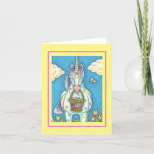 UNICORN DE LA CUBIERTA DE HUEVOS DEL PASILLO, TARJ