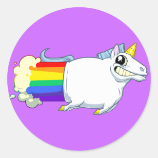 Unicorn Farts Pegatina (revertido)