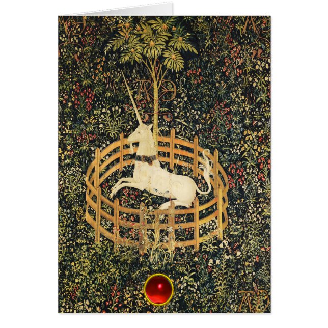 UNICORN GOTHIC FANTASY Navidades VERDES FLORALES (Frente)