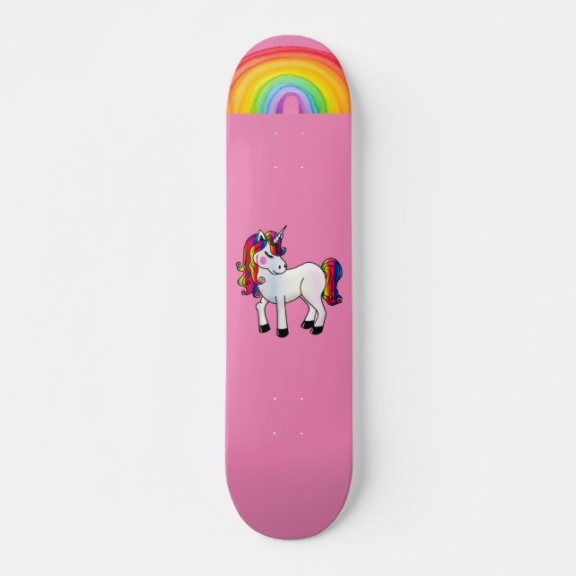 UNICORN RAINBOW PINK SKATEBOARDS PARA CHICAS (Anverso )