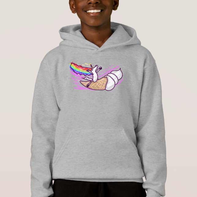 Unicorn Rainbow Riding Ice Cream Cone (Anverso)