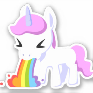 UNICORN RAINBOW VOMIT PEGATINAS
