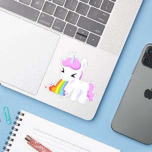 UNICORN RAINBOW VOMIT PEGATINAS