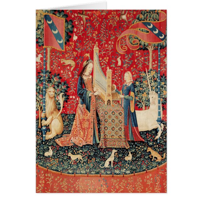 UNICORN Y LADY JUGANDO ÓRGANO, Navidades ANIMALES (Frente)