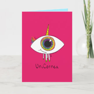 Unicornea - Tarjeta de saludo de ojos Rainbow Unic