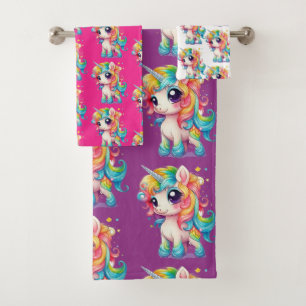 Unicornio Arcoíris Rosa Purpura Blanco Personaliza