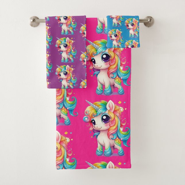 Unicornio Arcoíris Rosa Purpura Turquesa Personali (In situ)