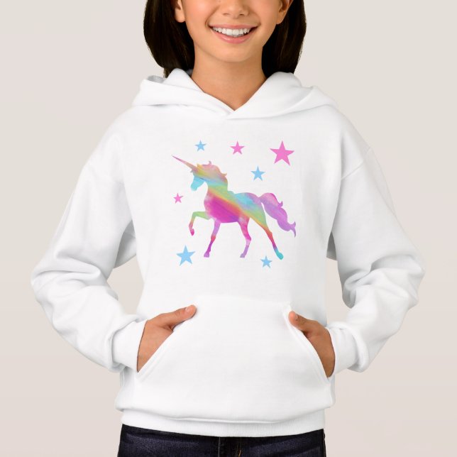 Unicornio Arcoiris Y Sudadera De Stars (Anverso)