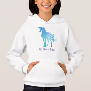 Unicornio Azul Geométrico Moderno Con Nombre