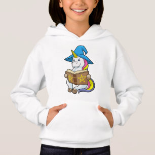 Unicornio como asistente con libro y Gorra