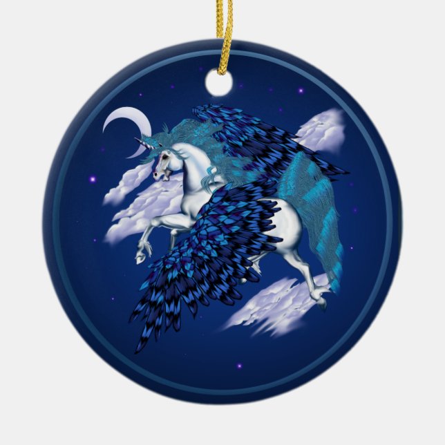 Unicornio con alas - ornamentos (Frente)