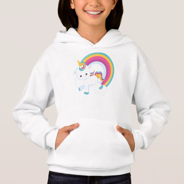 Unicornio con Chica arcoiris (Anverso)