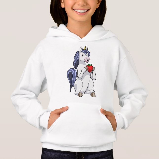 Unicornio con frutilla de fresa (Anverso)