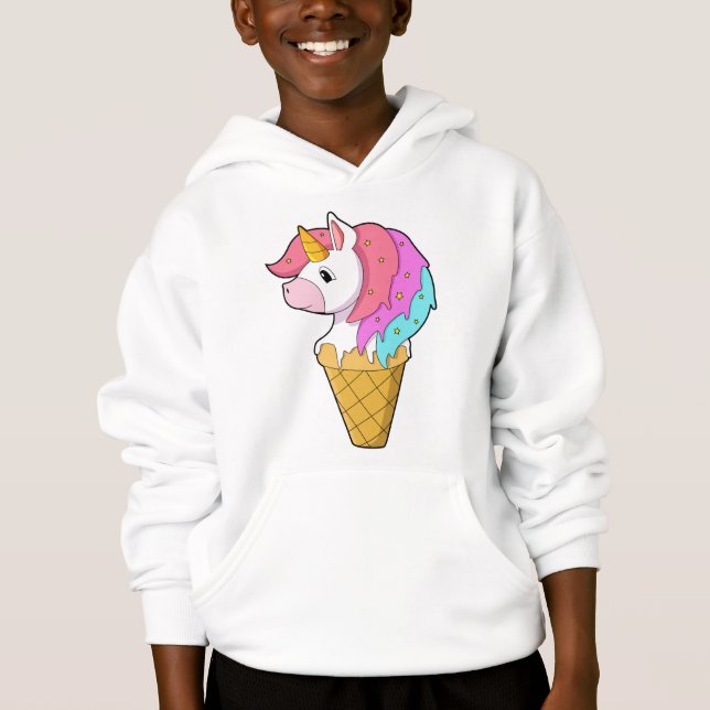 Unicornio con helado (Anverso)