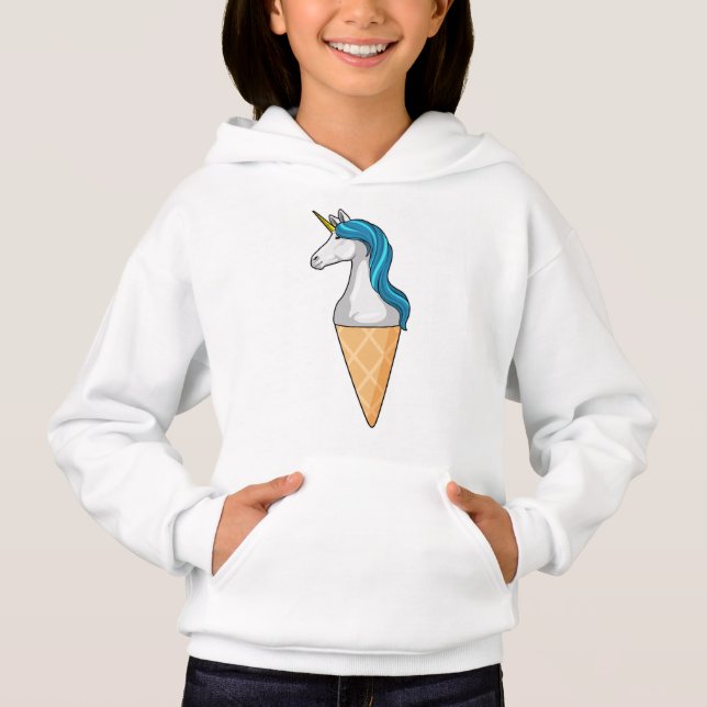 Unicornio con helado Waffle (Anverso)