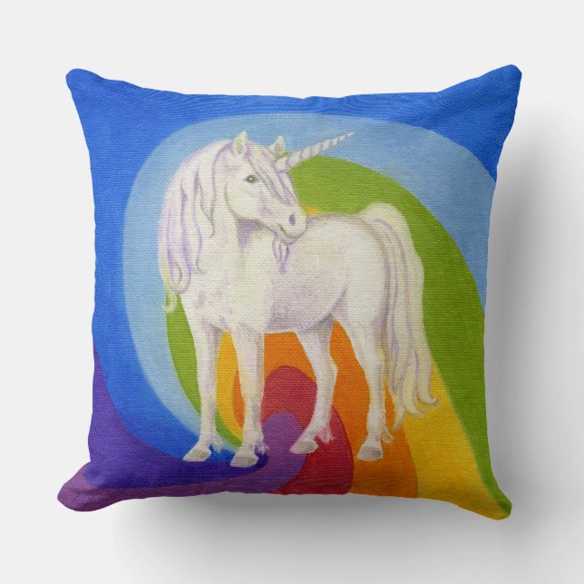 Unicornio con la almohada del cuadrado del arco (Anverso)