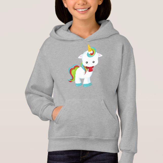 Unicornio Con Scarf, Pequeño Unicornio, Corto Unic (Anverso)