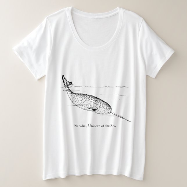 Unicornio de ballena ballena del mar (Anverso del diseño)