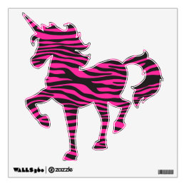 Unicornio de cebra rosa y negra