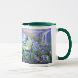 Unicornio de la taza del arte de las mariposas
