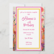 Unicornio de Pastel Rosa Tarjeta de Felicitación D