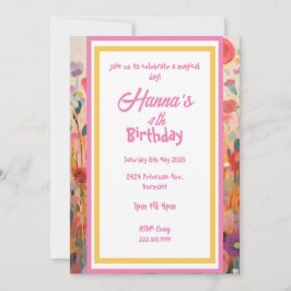 Unicornio de Pastel Rosa Tarjeta de Felicitación D