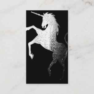 Unicornio de plata - tarjetas de visita