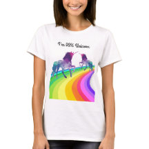 Unicornio del arco iris - la camiseta de las