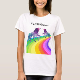 Unicornio del arco iris - la camiseta de las